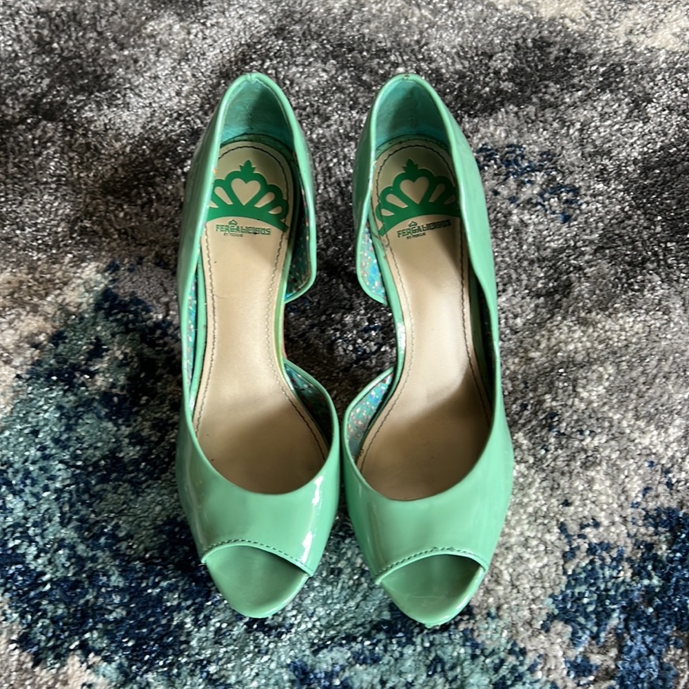 Fergalicious Mint Green Heels